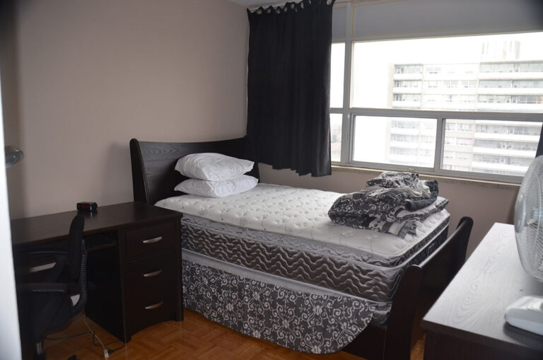 Large bedroom window in three bedroom apartment near Keele & Wilson - Humber River Apartments