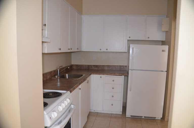 Kitchen in three bedroom apartment near Keele & Wilson - Humber River Apartments
