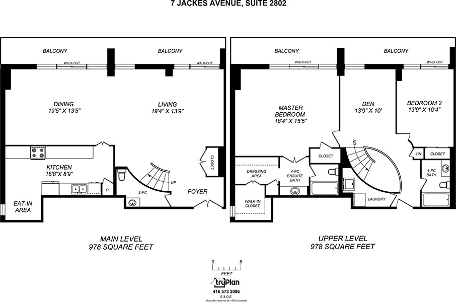 Floorplan for two level penthouse - The Summerhill at Yonge & St. Clair