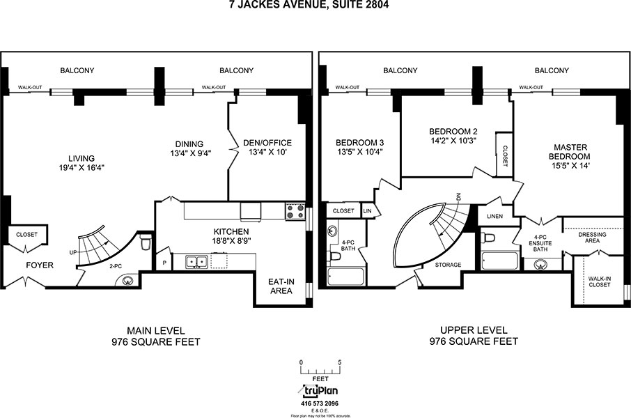 Floorplan for three bedroom penthouse - The Summerhill at Yonge & St. Clair
